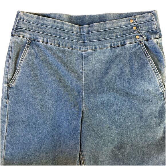 NorthStyle Denim Wide Leg Jean Crops Womens Size 14 - Picture 4 of 8